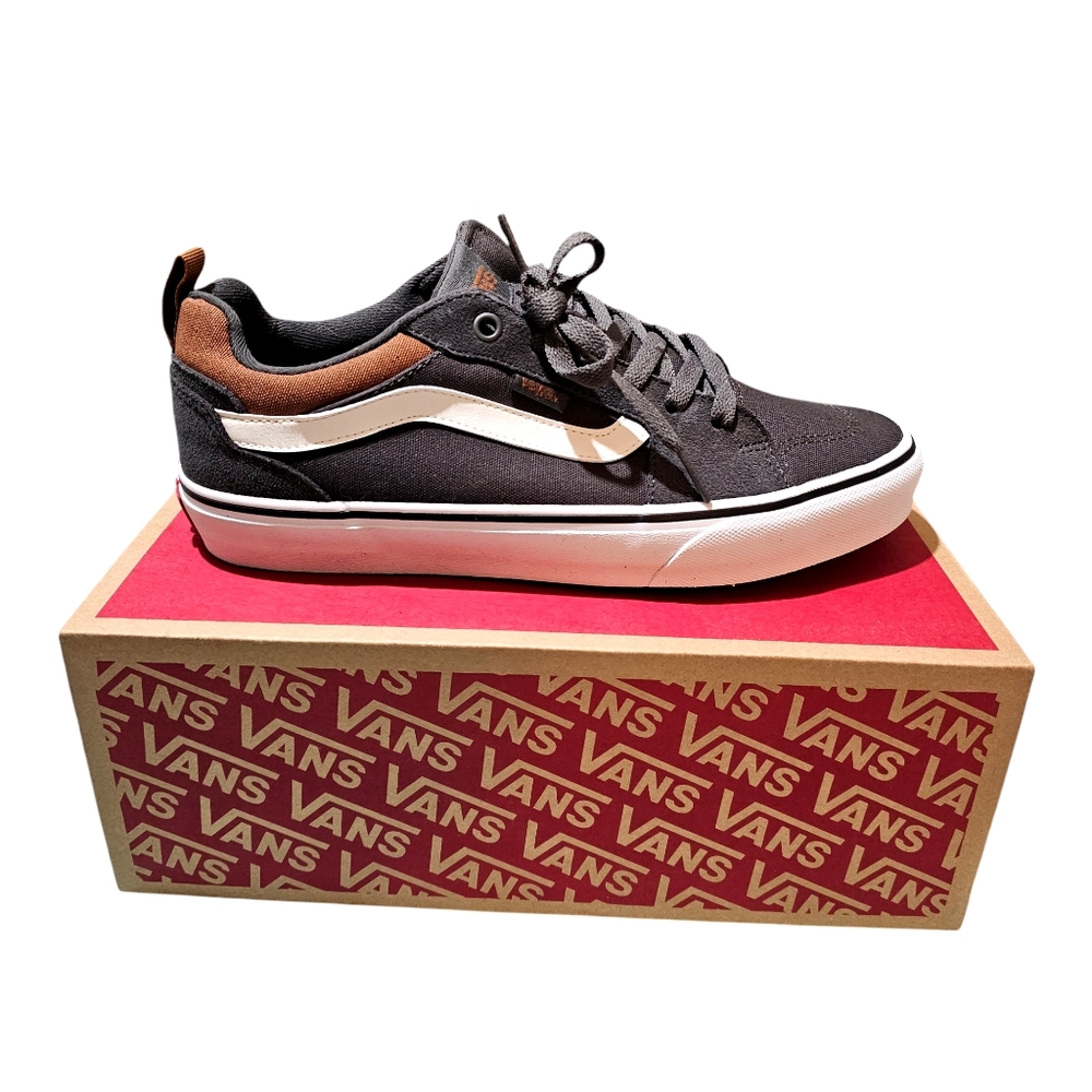 Vans Filmore Suede Canvas Dark Grey White Mes Size 8 unisex - Picture 1 of 4